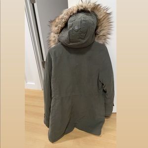 DKNY Faux-Fur Trim Water Resistant Coat
